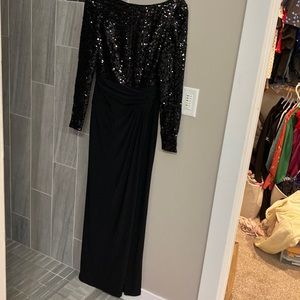 Lauren black midi dress sequin